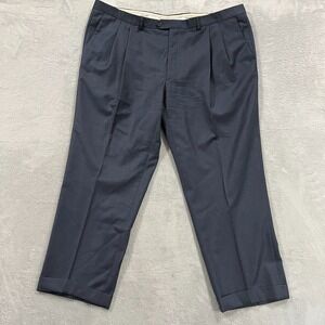 Santorelli‎ Mens Pants 44x30* Dress Pant Luxury Serge 100% Virgin Wool Pleated